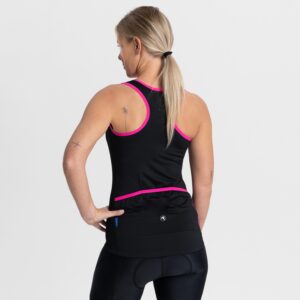 Rogelli ABBEY - damska koszulka rowerowa czarno-różówa - obrazek 4