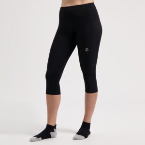 Rogelli ESSENTIAL - damskie spodenki 3/4 do biegania czarne - obrazek 3