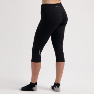 Rogelli ESSENTIAL - damskie spodenki 3/4 do biegania czarne - obrazek 4