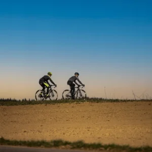 Rogelli TYRO - męskie lekko ocieplane spodnie rowerowe z szelkami czarno-żółte - obrazek 10