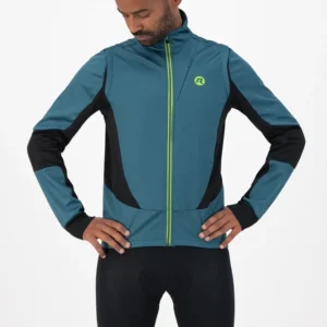 Rogelli BRAVE - męska softshellowa kurtka rowerowa niebieska - obrazek 6