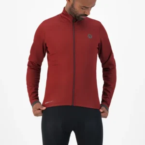 Rogelli ESSENTIAL - męska softshellowa kurtka rowerowa czerwona - obrazek 6