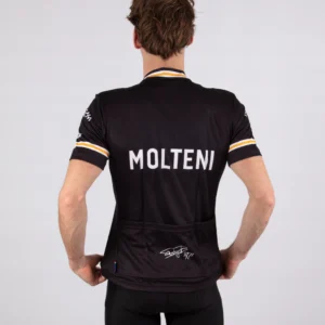 Rogelli WAGTMANS MOLTENI - męska koszulka rowerowa czarna - obrazek 6