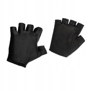 Rogelli SOLID - męskie rękawiczki rowerowe czarne - obrazek 1