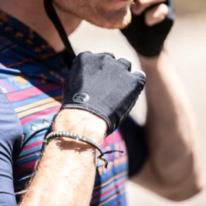 Rogelli SOLID - męskie rękawiczki rowerowe czarne - obrazek 4