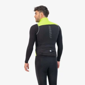 Rogelli ESSENTIAL - męska kamizelka rowerowa softshell żółta - obrazek 4