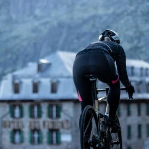 Rogelli SELECT II - damskie ciepłe spodnie rowerowe czarno-różowe - obrazek 6