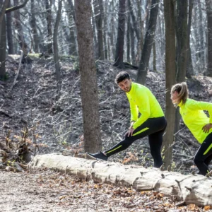 Rogelli CORE - męskie legginsy do biegania czarno-żółte - obrazek 7