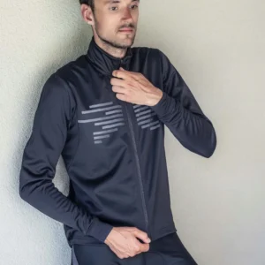 Rogelli RADIUS - męska zimowa kurtka rowerowa czarna - obrazek 14