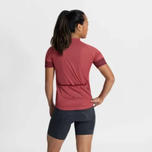 Rogelli MODESTA - damska koszulka rowerowa bordowa - obrazek 4