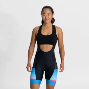 Rogelli IMPRESS II - damskie spodenki rowerowe czarno-niebieskie - obrazek 4