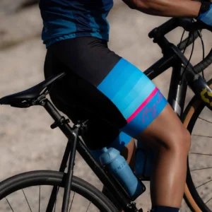 Rogelli IMPRESS II - damskie spodenki rowerowe czarno-niebieskie - obrazek 10