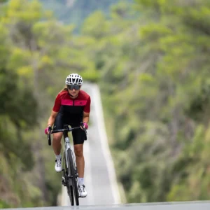 Rogelli CORE BLOCK - damska koszulka rowerowa bordowa - obrazek 11