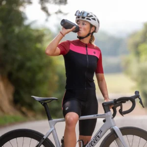 Rogelli CORE BLOCK - damska koszulka rowerowa bordowa - obrazek 15