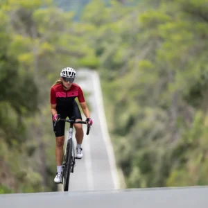 Rogelli CORE BLOCK - damska koszulka rowerowa bordowa - obrazek 10