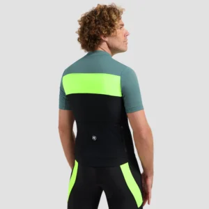 Rogelli CORE BLOCK - męska koszulka rowerowa zielona - obrazek 4