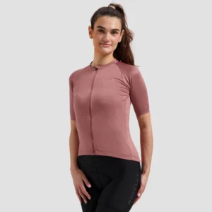 Rogelli ESSENTIAL II - damska koszulka rowerowa bordowa - obrazek 3