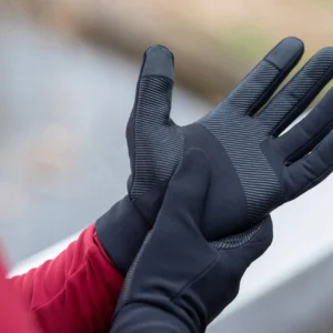 Rogelli ESSENTIAL THERMAL - męskie zimowe rękawiczki rowerowe czarne - obrazek 3