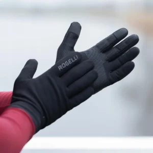 Rogelli ESSENTIAL THERMAL - męskie zimowe rękawiczki rowerowe czarne - obrazek 4