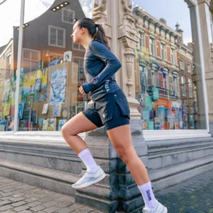 Rogelli ESSENTIAL - damska koszulka do biegania z długim rękawem czarna - obrazek 15