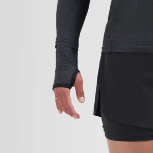 Rogelli ESSENTIAL - damska koszulka do biegania z długim rękawem czarna - obrazek 7