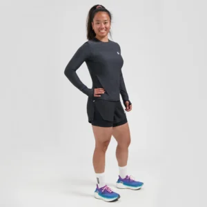 Rogelli ESSENTIAL - damska koszulka do biegania z długim rękawem czarna - obrazek 8