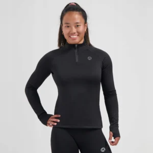 Rogelli ESSENTIAL - damska bluza do biegania czarna - obrazek 3