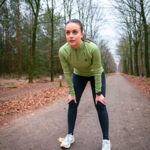 Rogelli ESSENTIAL - damska bluza do biegania zielona - obrazek 13