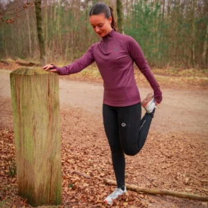 Rogelli ESSENTIAL - damska bluza do biegania bordowa - obrazek 13