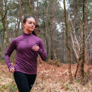 Rogelli ESSENTIAL - damska bluza do biegania bordowa - obrazek 14