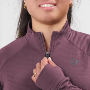 Rogelli ESSENTIAL - damska bluza do biegania bordowa - obrazek 6