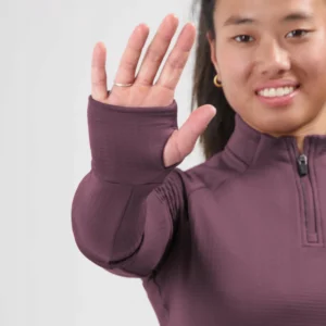 Rogelli ESSENTIAL - damska bluza do biegania bordowa - obrazek 7