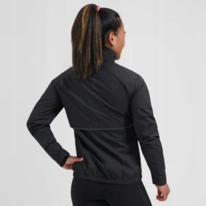 Rogelli ESSENTIAL - damska kurtka do biegania czarna - obrazek 4