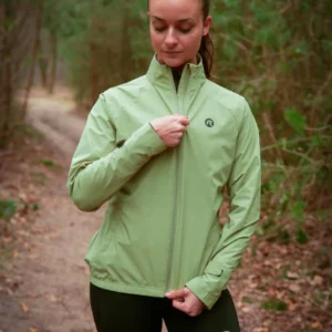Rogelli ESSENTIAL - damska kurtka do biegania zielona - obrazek 15