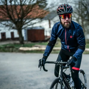 Rogelli BRAVE - męska softshellowa kurtka rowerowa granatowa - obrazek 12