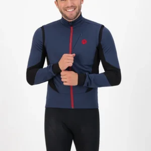 Rogelli BRAVE - męska softshellowa kurtka rowerowa granatowa - obrazek 6