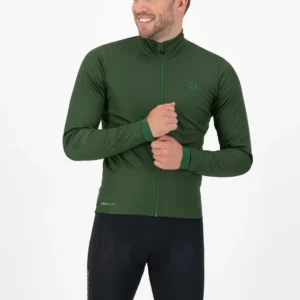 Rogelli ESSENTIAL - męska softshellowa kurtka rowerowa zielona - obrazek 6