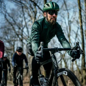 Rogelli ESSENTIAL - męska softshellowa kurtka rowerowa zielona - obrazek 10